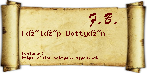 Fülöp Bottyán névjegykártya